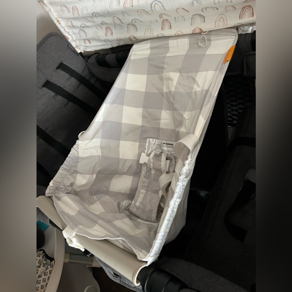 Binxy Baby Shopping Cart Hammock for Infants & Babies Gray- Wonderfold Wagon